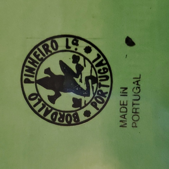 Very Rare Vintage Portuguese Bordallo Pinheiro Green Ivy serving plater Lattice - Picture 9 of 10